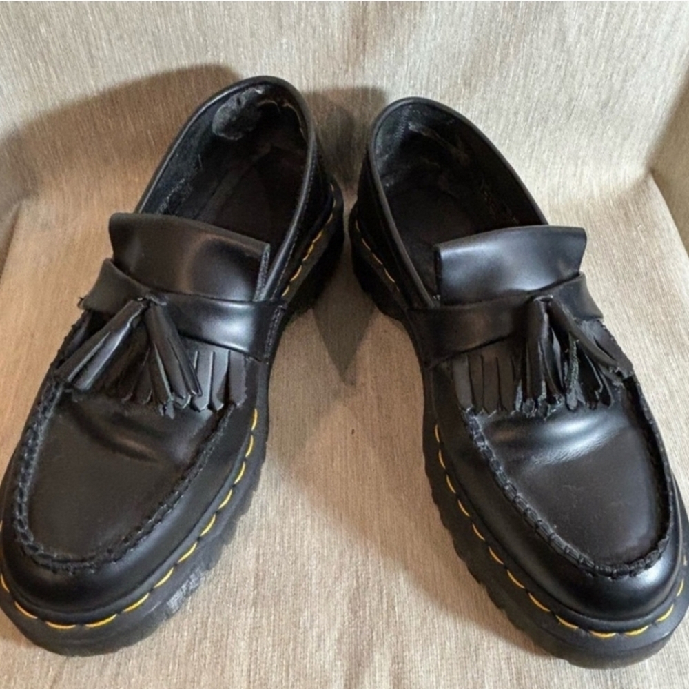 Dr. Martens Adrian Bex Black Tassel Loafers – Size 40 (Fits W9.5/M8)
